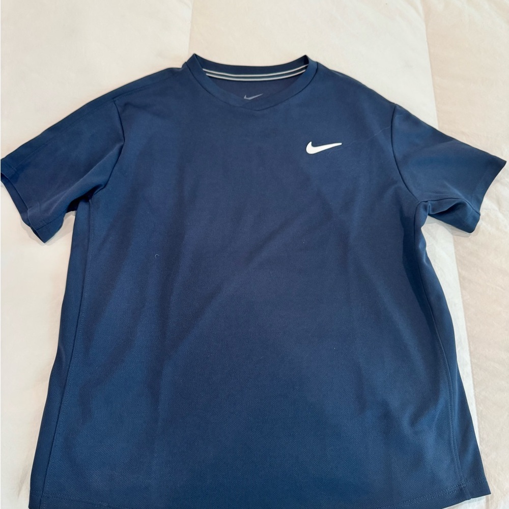 Nike Boys Navy Short Sleeve Dry Fit Tee